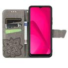 For Oukitel C53 Butterfly Love Flower Embossed Leather Phone Case(Gray) - 3