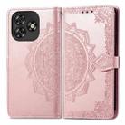 For Oukitel C53 Mandala Flower Embossed Leather Phone Case(Rose Gold) - 2