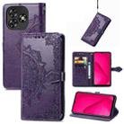 For Oukitel C53 Mandala Flower Embossed Leather Phone Case(Purple) - 1