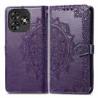 For Oukitel C53 Mandala Flower Embossed Leather Phone Case(Purple) - 2