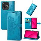 For Oukitel C53 Mandala Flower Embossed Leather Phone Case(Blue) - 1