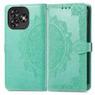 For Oukitel C53 Mandala Flower Embossed Leather Phone Case(Green) - 2