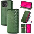 For Oukitel C53 Cubic Grid Pressed Magnetic Leather Phone Case(Green) - 1