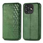 For Oukitel C53 Cubic Grid Pressed Magnetic Leather Phone Case(Green) - 2