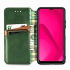 For Oukitel C53 Cubic Grid Pressed Magnetic Leather Phone Case(Green) - 3