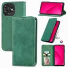 For Oukitel C53 Retro Skin Feel Magnetic Flip Leather Phone Case(Green) - 1