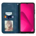 For Oukitel C53 Retro Skin Feel Magnetic Flip Leather Phone Case(Blue) - 3