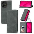 For Oukitel C53 Retro Skin Feel Magnetic Flip Leather Phone Case(Gray) - 1