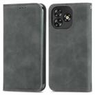 For Oukitel C53 Retro Skin Feel Magnetic Flip Leather Phone Case(Gray) - 2