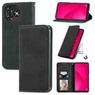 For Oukitel C53 Retro Skin Feel Magnetic Flip Leather Phone Case(Black) - 1