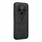 For vivo Y300 Pro Deer Head Cloth Skin All-inclusive Phone Case(Black) - 1