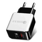 1USB QC 3.0 Wire Drawing Quick Charger EU Plug(white) - 1