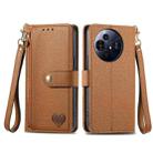 For TCL 50 Pro NxtPaper Love Zipper Lanyard Leather Phone Case(Brown) - 2