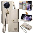 For TCL 50 Pro NxtPaper Love Zipper Lanyard Leather Phone Case(Gray) - 1