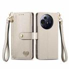 For TCL 50 Pro NxtPaper Love Zipper Lanyard Leather Phone Case(Gray) - 2