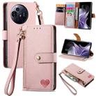 For TCL 50 Pro NxtPaper Love Zipper Lanyard Leather Phone Case(Pink) - 1