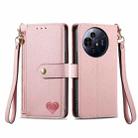 For TCL 50 Pro NxtPaper Love Zipper Lanyard Leather Phone Case(Pink) - 2