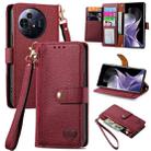 For TCL 50 Pro NxtPaper Love Zipper Lanyard Leather Phone Case(Red) - 1