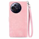 For TCL 50 Pro NxtPaper Embossed Flower Zipper Leather Phone Case(Pink) - 3