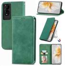 For TCL 50 5G Retro Skin Feel Magnetic Flip Leather Phone Case(Green) - 1