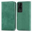 For TCL 50 5G Retro Skin Feel Magnetic Flip Leather Phone Case(Green) - 2