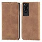For TCL 50 5G Retro Skin Feel Magnetic Flip Leather Phone Case(Brown) - 2