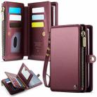 CaseMe-Me60 Multi-functional Anti-theft Swipe Passport Wallet(Red) - 1