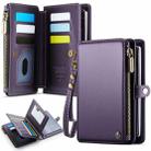 CaseMe-Me60 Multi-functional Anti-theft Swipe Passport Wallet(Purple) - 1