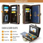 CaseMe-Me60 Multi-functional Anti-theft Swipe Passport Wallet(Brown) - 3