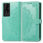 For TCL 50 5G Mandala Flower Embossed Leather Phone Case(Green) - 2