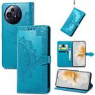 For TCL 50 Pro NxtPaper Mandala Flower Embossed Leather Phone Case(Blue) - 1