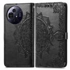 For TCL 50 Pro NxtPaper Mandala Flower Embossed Leather Phone Case(Black) - 2