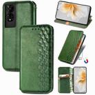 For TCL 50 5G Cubic Grid Pressed Magnetic Leather Phone Case(Green) - 1