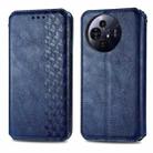 For TCL 50 Pro NxtPaper Cubic Grid Pressed Magnetic Leather Phone Case(Blue) - 2