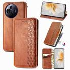 For TCL 50 Pro NxtPaper Cubic Grid Pressed Magnetic Leather Phone Case(Brown) - 1