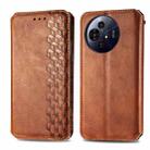 For TCL 50 Pro NxtPaper Cubic Grid Pressed Magnetic Leather Phone Case(Brown) - 2