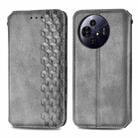 For TCL 50 Pro NxtPaper Cubic Grid Pressed Magnetic Leather Phone Case(Gray) - 2