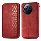 For TCL 50 Pro NxtPaper Cubic Grid Pressed Magnetic Leather Phone Case(Red) - 2