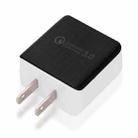 1USB QC 3.0 Wire Drawing Quick Charger US Plug(black) - 1