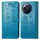 For TCL 50 Pro NxtPaper Cat and Dog Embossed Leather Phone Case(Blue) - 2