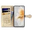 For TCL 50 Pro NxtPaper Cat and Dog Embossed Leather Phone Case(Gold) - 3