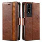 For TCL 50 5G CaseNeo Splicing Dual Magnetic Buckle Leather Phone Case(Brown) - 2