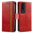 For TCL 50 5G CaseNeo Splicing Dual Magnetic Buckle Leather Phone Case(Red) - 2