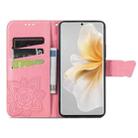 For TCL 50 5G Butterfly Love Flower Embossed Leather Phone Case(Pink) - 3