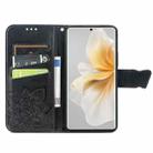 For TCL 50 5G Butterfly Love Flower Embossed Leather Phone Case(Black) - 3