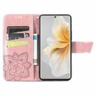 For TCL 50 Pro NxtPaper Butterfly Love Flower Embossed Leather Phone Case(Rose Gold) - 3