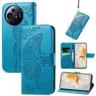 For TCL 50 Pro NxtPaper Butterfly Love Flower Embossed Leather Phone Case(Blue) - 1