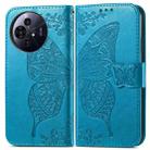 For TCL 50 Pro NxtPaper Butterfly Love Flower Embossed Leather Phone Case(Blue) - 2