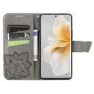 For TCL 50 Pro NxtPaper Butterfly Love Flower Embossed Leather Phone Case(Gray) - 3