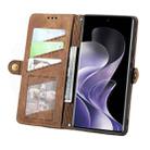 For Xiaomi Redmi Note 14 Pro+ 5G Geometric Zipper Wallet Side Buckle Leather Phone Case(Brown) - 3